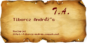 Tiborcz András névjegykártya